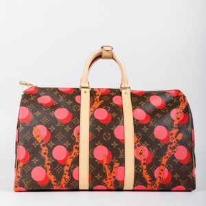 Louis Vuitton KEEPALL 45B Lever du soleil Cuir Rose ref.554918 - Joli Closet